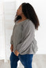 Feelin' The Breeze Blouse in Charcoal