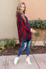 Feelin' The Fringe Plaid Poncho