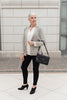 Feminine Boyfriend Blazer in Herringbone