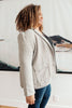 Feminine Boyfriend Blazer in Herringbone