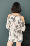 First Of The Season Tie Dye Top in Grey