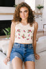 Floral Cropped Tank Sweater