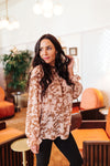 Floral Ties Top in Taupe