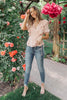 Folksong Floral Top in Coral