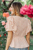 Folksong Floral Top in Coral