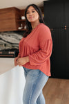 Forever Blooming Babydoll Top in Rust