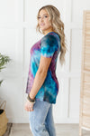 Forever in Love Tee in Teal and Purple