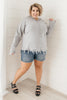 Frayed Edges Hoodie in Grey