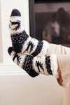 Fuzzy Holiday Socks In Black