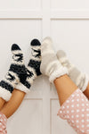 Fuzzy Holiday Socks In Black