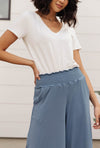 Go Get 'Em Gaucho Pants In Blue Gray