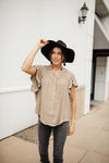 Gather Round Mocha Button Down