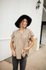 Gather Round Mocha Button Down