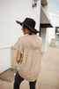 Gather Round Mocha Button Down