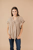 Gather Round Mocha Button Down