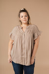 Gather Round Mocha Button Down