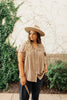 Gather Round Mocha Button Down