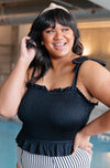 Gather & Bows Swim Top