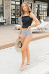 Gather & Bows Swim Top