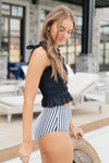 Gather & Bows Swim Top