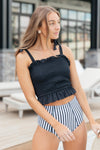 Gather & Bows Swim Top