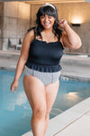 Gather & Bows Swim Top