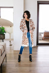 Giraffe Print Long Cardigan