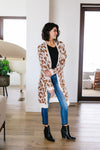 Giraffe Print Long Cardigan