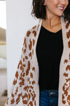 Giraffe Print Long Cardigan