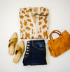Giraffe Print Long Cardigan