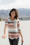 Glimmer Of Autumn Striped Top