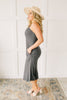 Good Better Best Cropped Tank Jumpsuit in Charcoal
