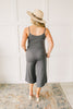 Good Better Best Cropped Tank Jumpsuit in Charcoal