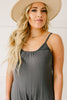 Good Better Best Cropped Tank Jumpsuit in Charcoal