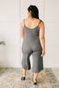 Good Better Best Cropped Tank Jumpsuit in Charcoal