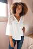 Gracie Lacey Shoulder Top In Ivory