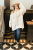 Grand Grid Print Sweater in Cream