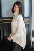 Grand Grid Print Sweater in Cream