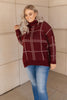 Grand Grid Print Sweater in Maroon