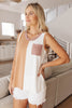 Half & Half Color Block Top In Harvest Gold