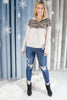 Half Camo Pullover in Oatmeal