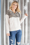 Half Camo Pullover in Oatmeal