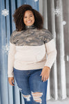 Half Camo Pullover in Oatmeal