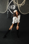 Past Midnight Fence Net Tights