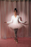 Fanciful Floral Leggings In White