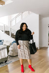 Happy In My Skin Sequin Pencil Skirt