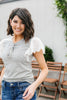 Heather Eyelet Sleeve Top