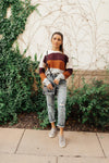 Heathered Heaven Striped Sweater In Fall Colors