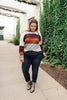 Heathered Heaven Striped Sweater In Fall Colors