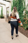 Heathered Heaven Striped Sweater In Fall Colors